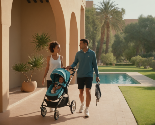 Louer une poussette à Prestigia Marrakech : Voyage avec bébé